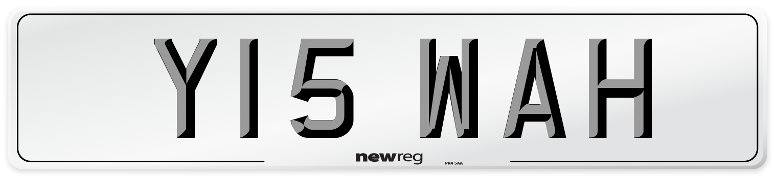 Y15 WAH Number Plate from New Reg